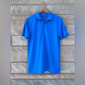 Nike Golf Dri Fit Polo Shirt Mens Medium Standard Fit Short Sleeve Blue Flake